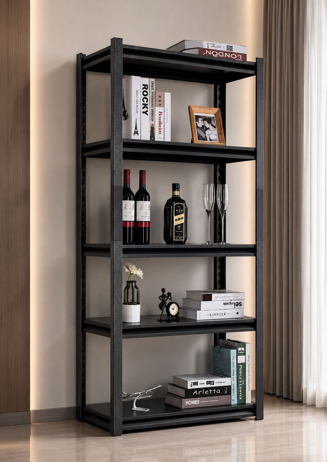 RAK BESI HITAM  90CM